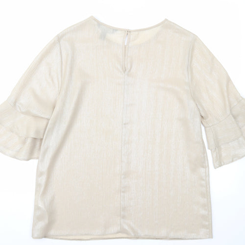 Newlook Womens Gold   Basic Blouse Size 10