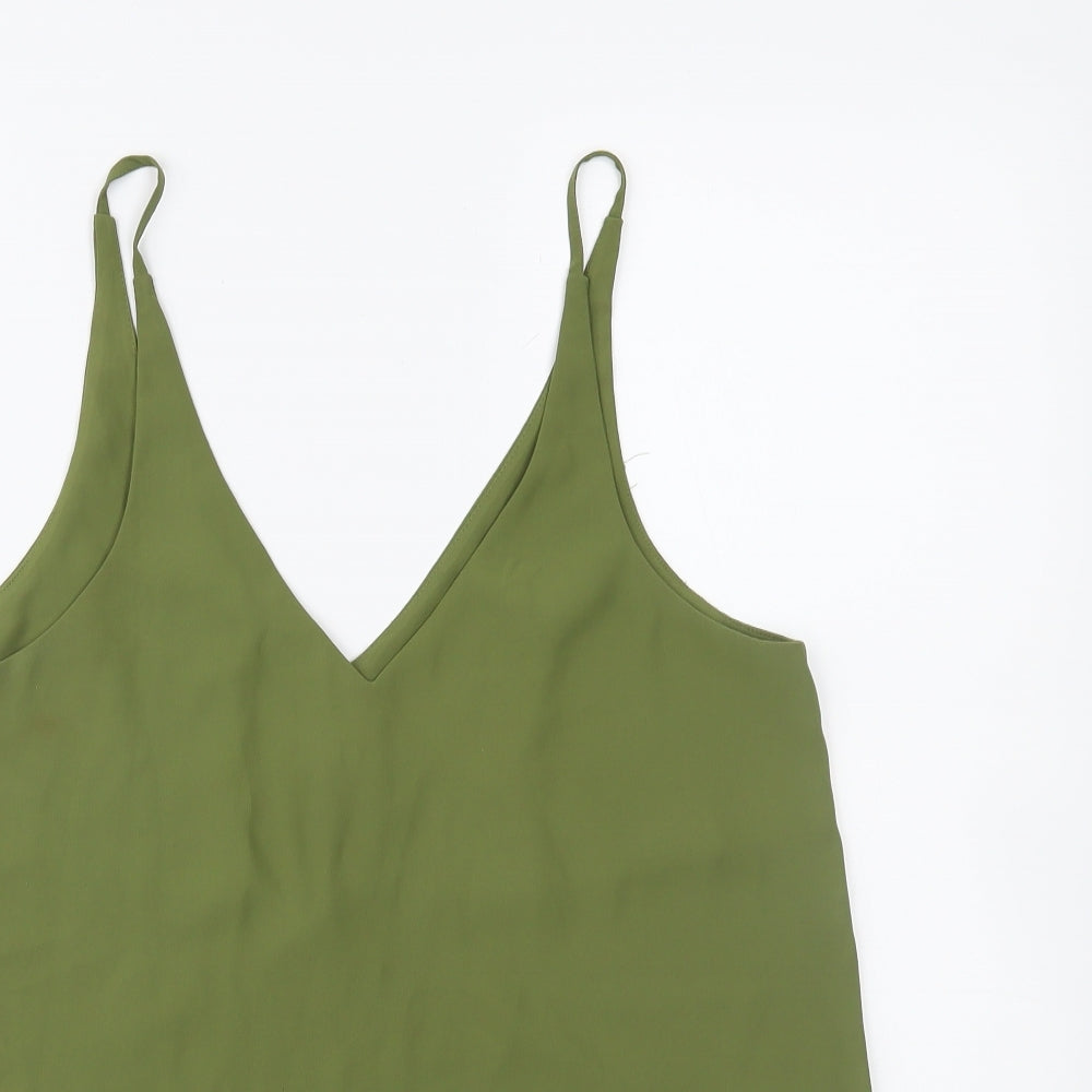 Topshop Womens Green   Basic Tank Size 10