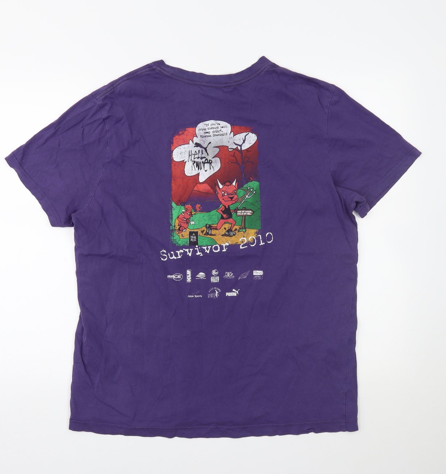 Puma  Mens Purple    T-Shirt Size XL