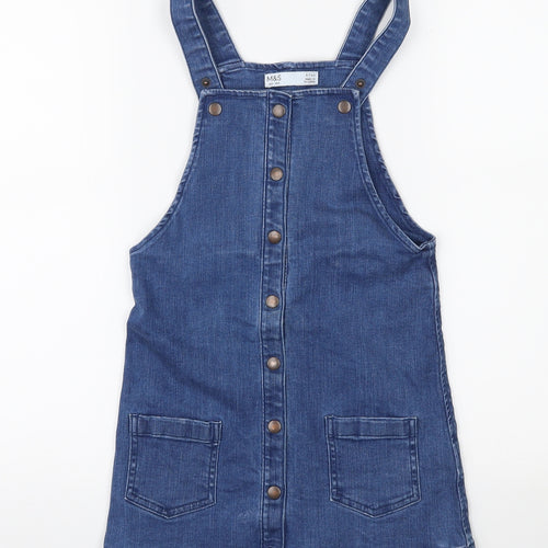 Marks and Spencer Girls Black   Dungaree One-Piece Size 6-7 Years