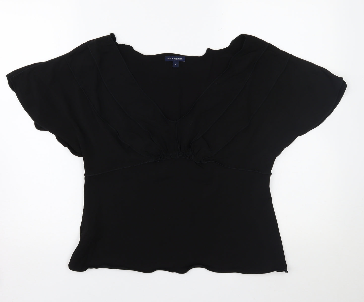 Max Edition Womens Black   Basic T-Shirt Size L