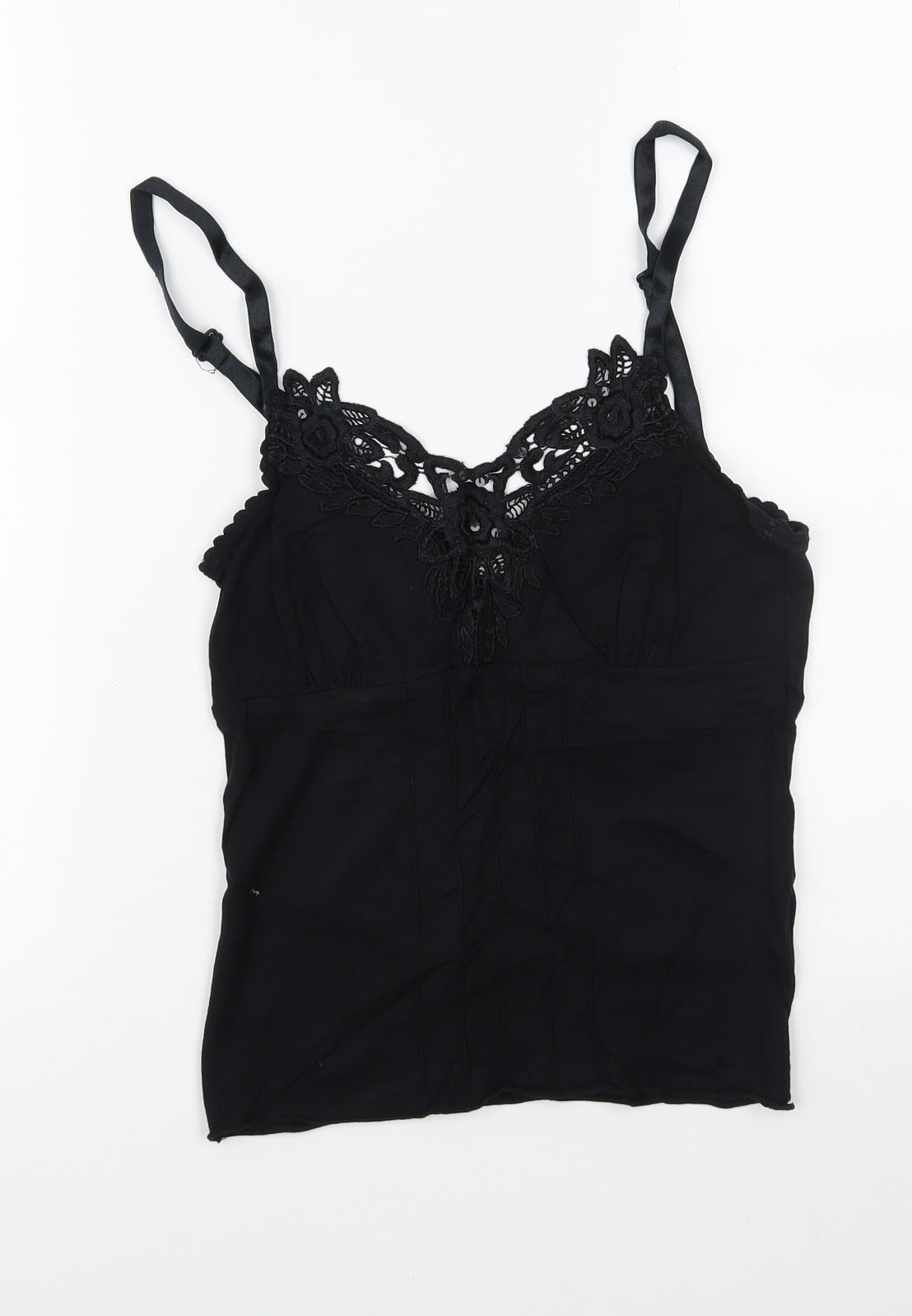 ICHI Womens Black   Basic Tank Size S