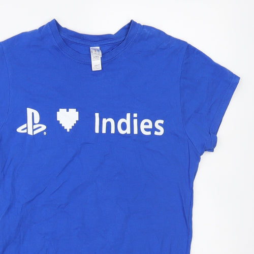 Gildan Womens Blue   Basic T-Shirt Size M  - ps4