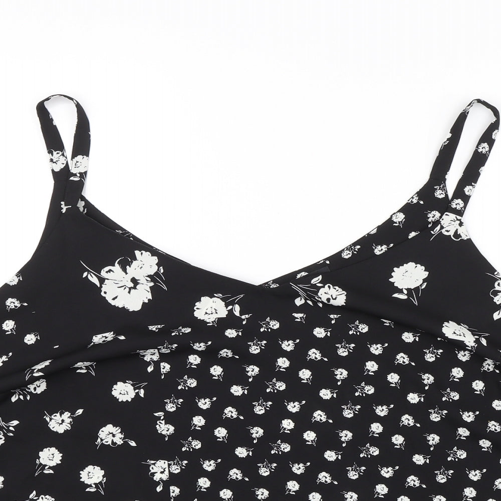 George Womens Black Floral  Camisole Blouse Size 24