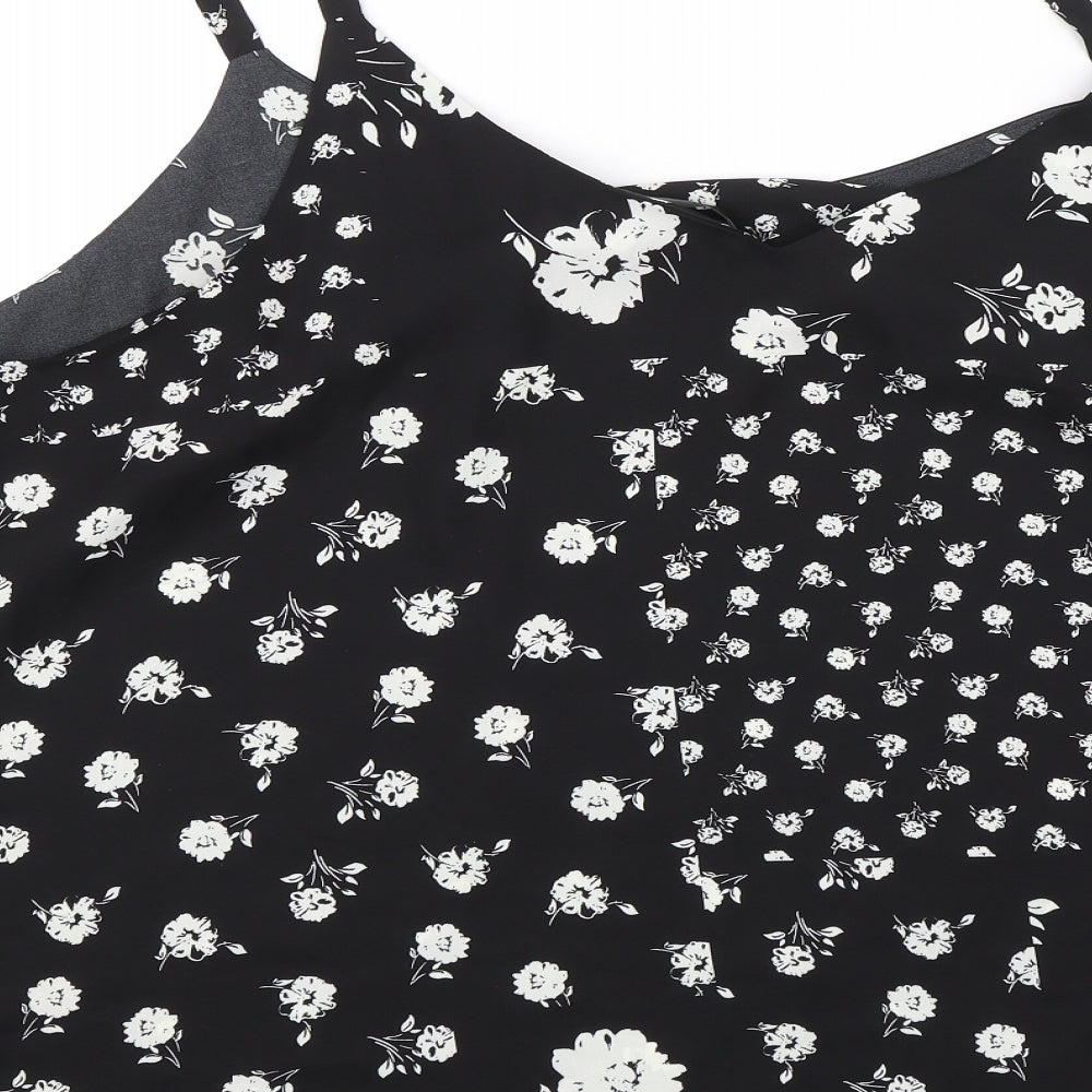 George Womens Black Floral  Camisole Blouse Size 24