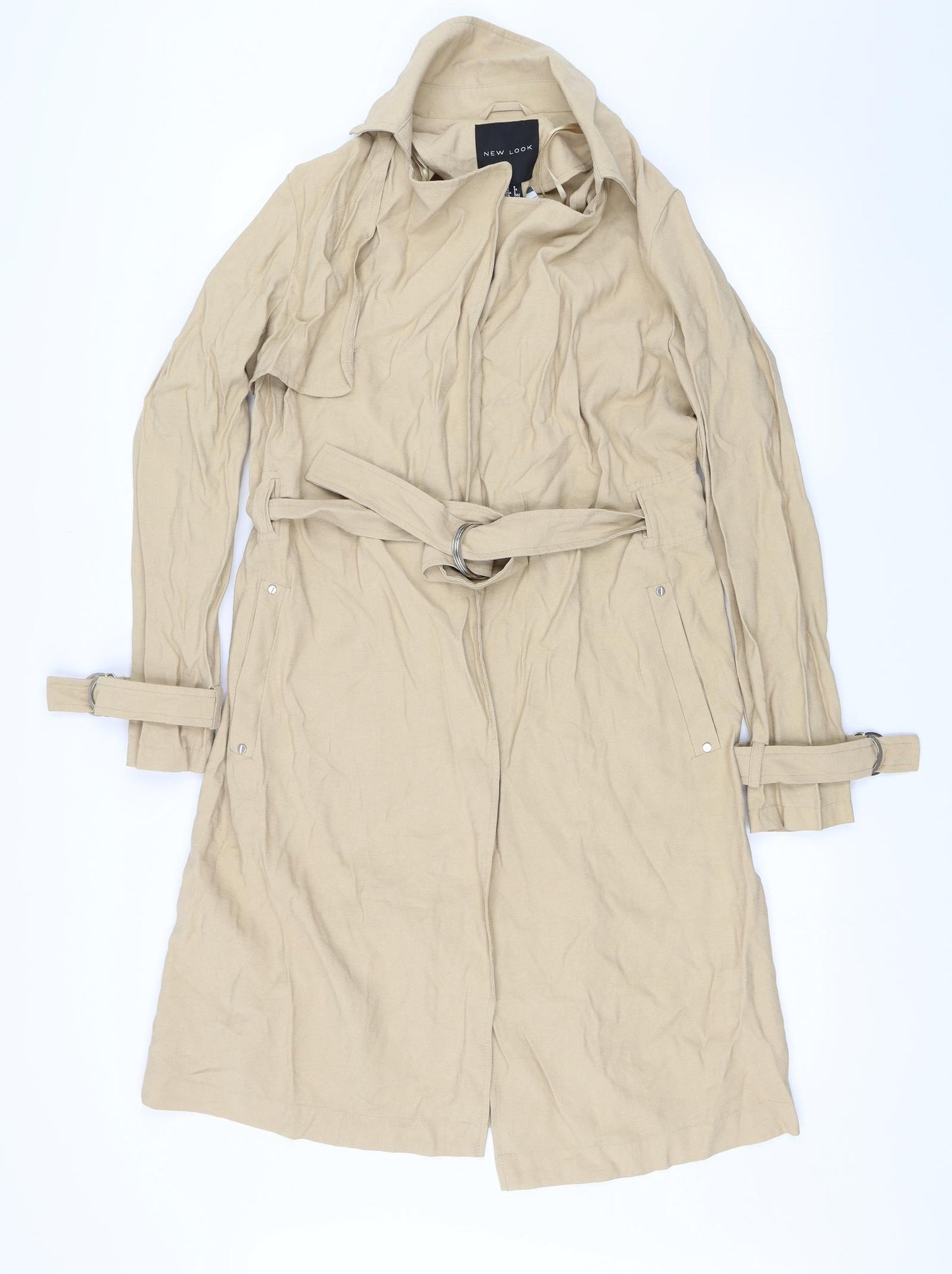 New Look Womens Beige   Overcoat Jacket Size 6