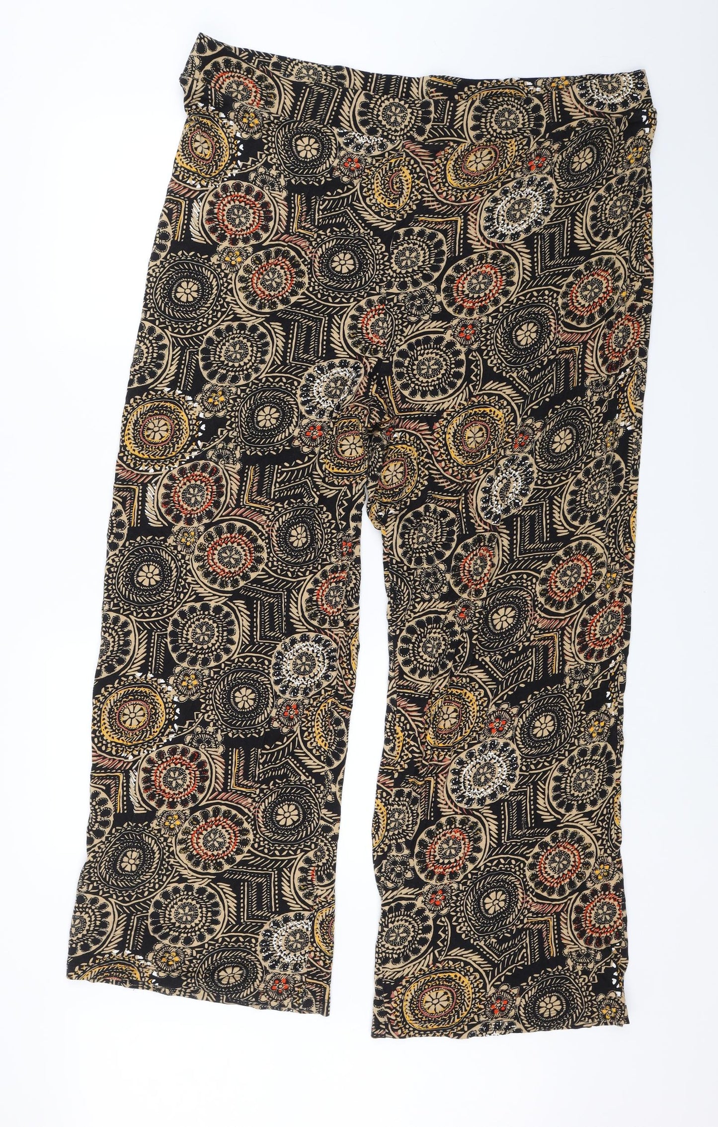 TU Womens Brown Paisley  Trousers  Size 24 L27 in