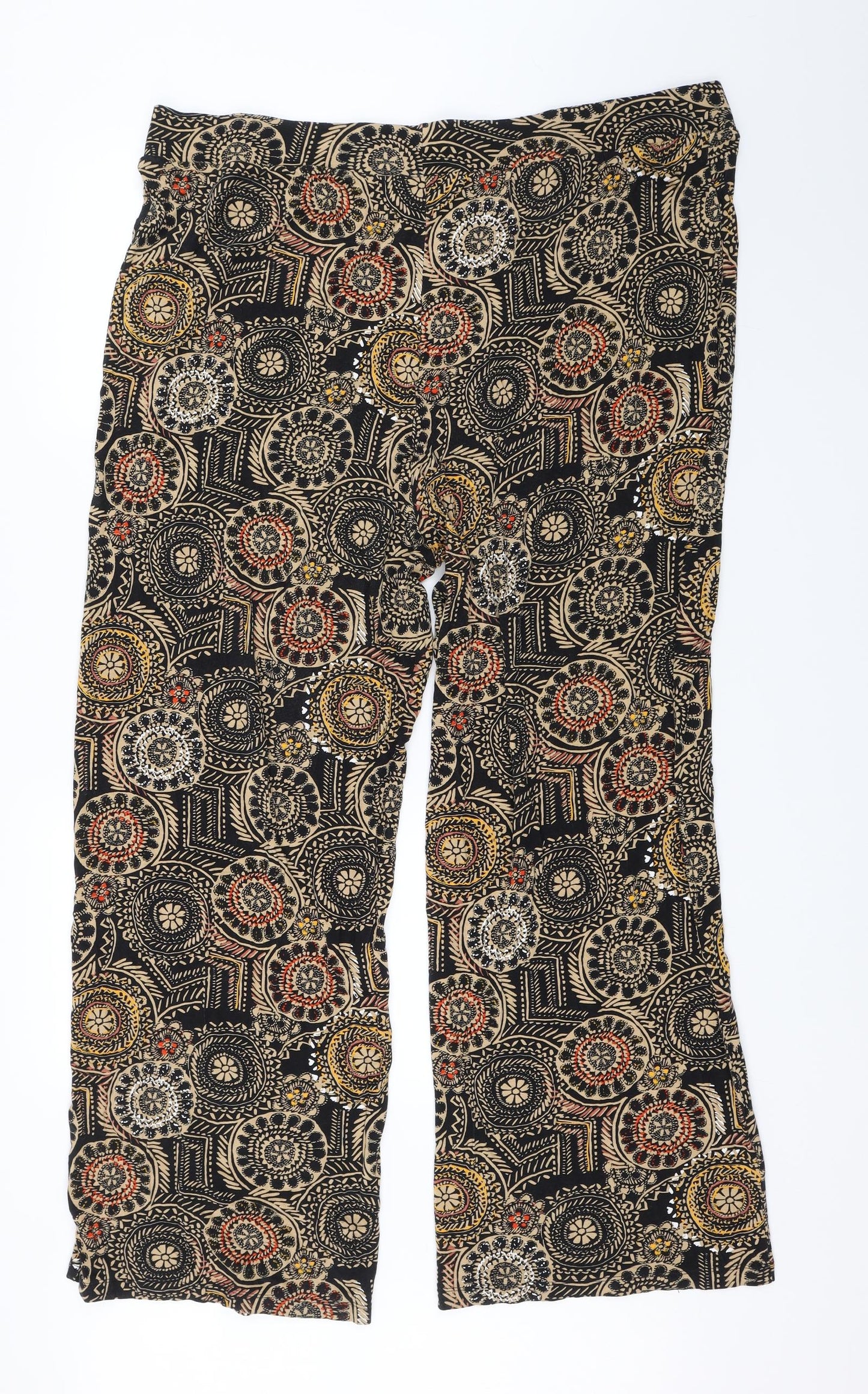 TU Womens Brown Paisley  Trousers  Size 24 L27 in