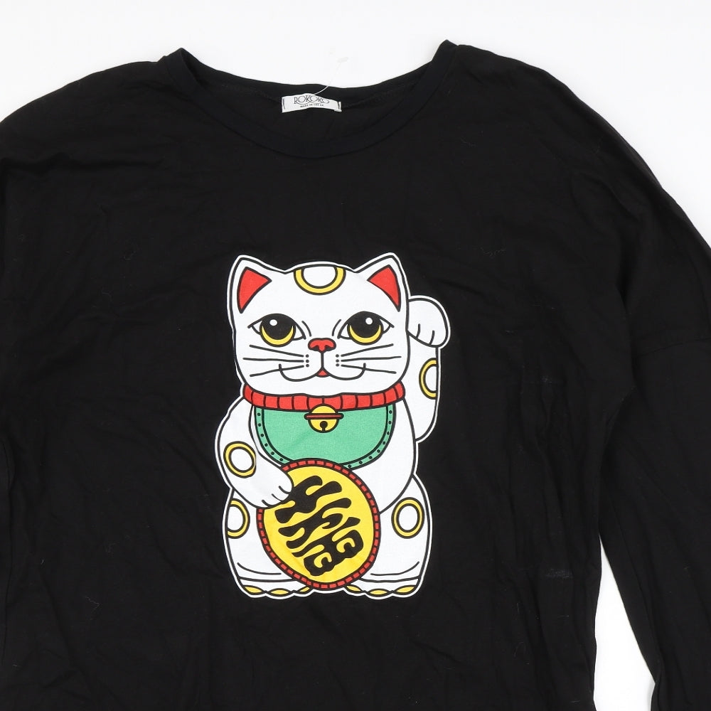 Rokoko Womens Black   T-Shirt Dress  Size 18  - Cat