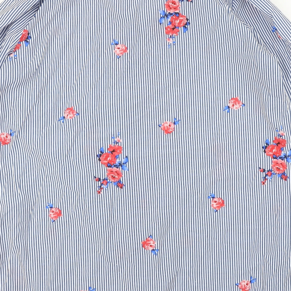 Primark Womens Blue Striped  Shirt Dress  Size 18