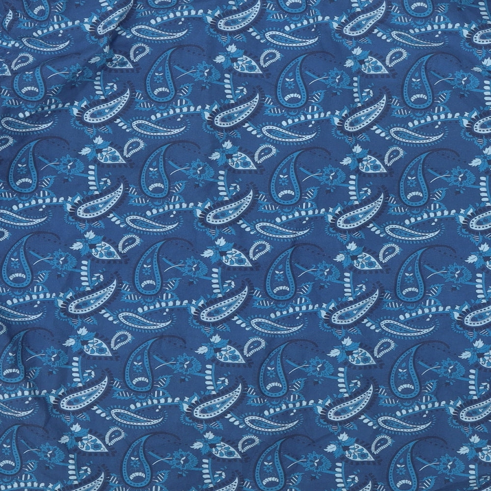 Black Label Mens Blue Paisley   Button-Up Size 2XL