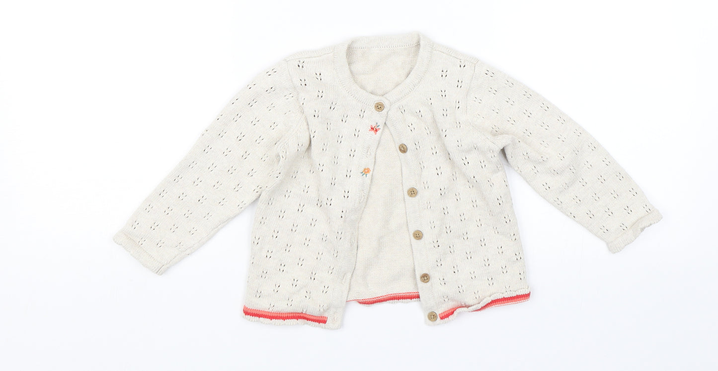 Nutmeg Baby Beige   Cardigan Jumper Size 12-18 Months