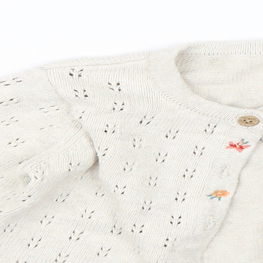 Nutmeg Baby Beige   Cardigan Jumper Size 12-18 Months