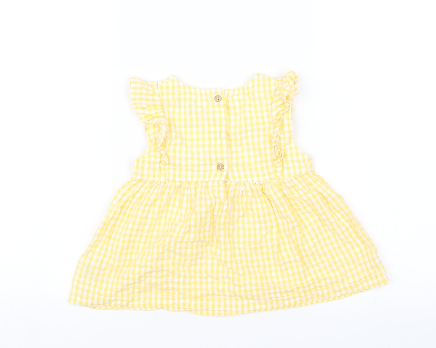 F&F Baby Yellow Plaid  Shift  Size 12-18 Months