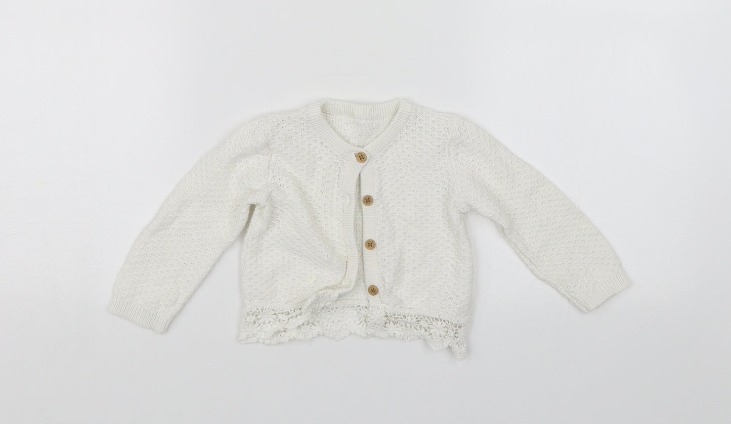 George Baby White   Cardigan Jumper Size 9-12 Months