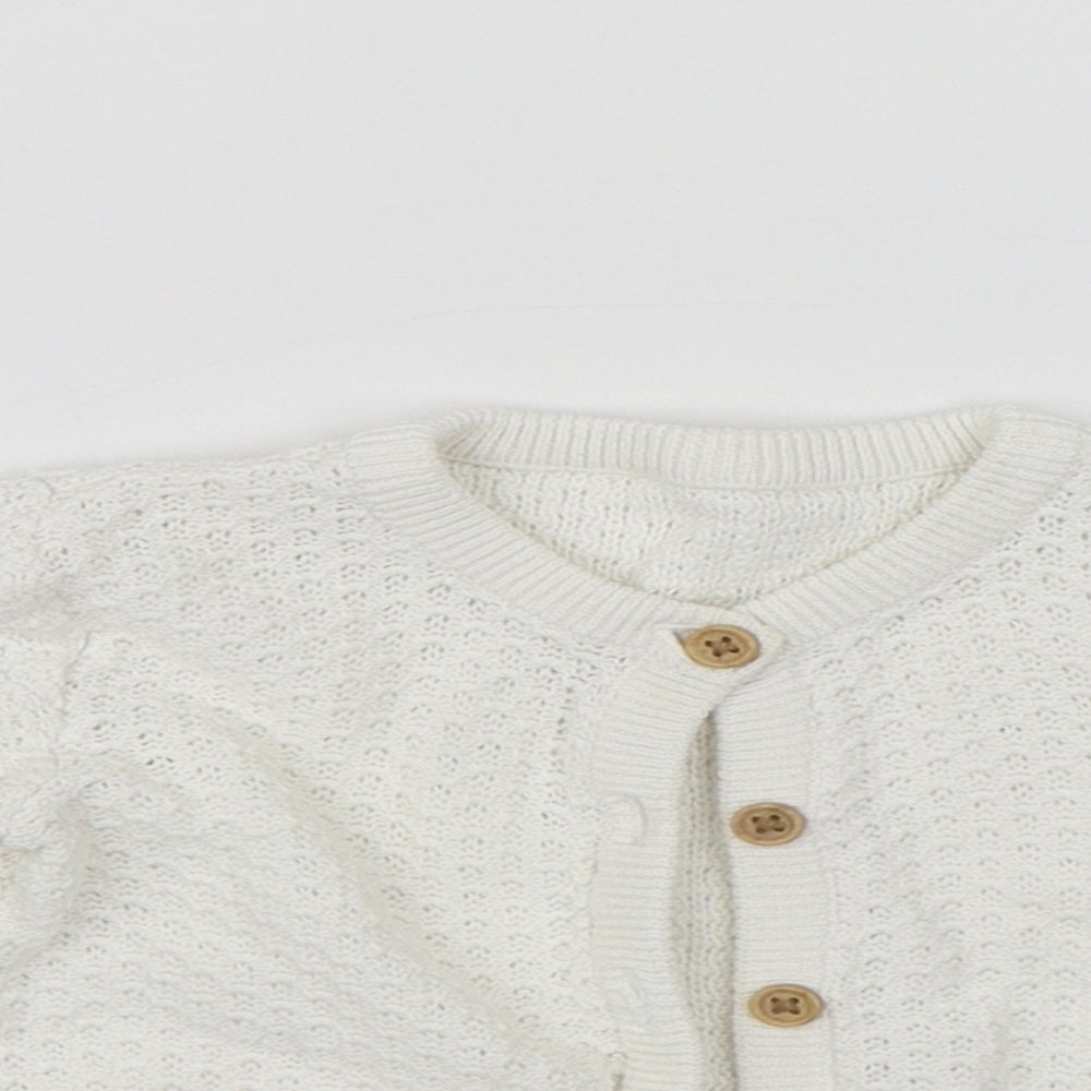 George Baby White   Cardigan Jumper Size 9-12 Months