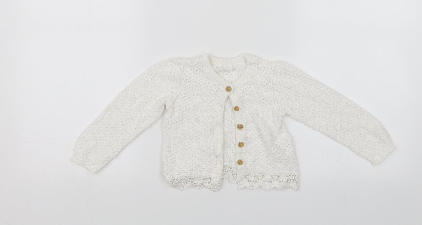 George Baby White   Cardigan Jumper Size 12-18 Months