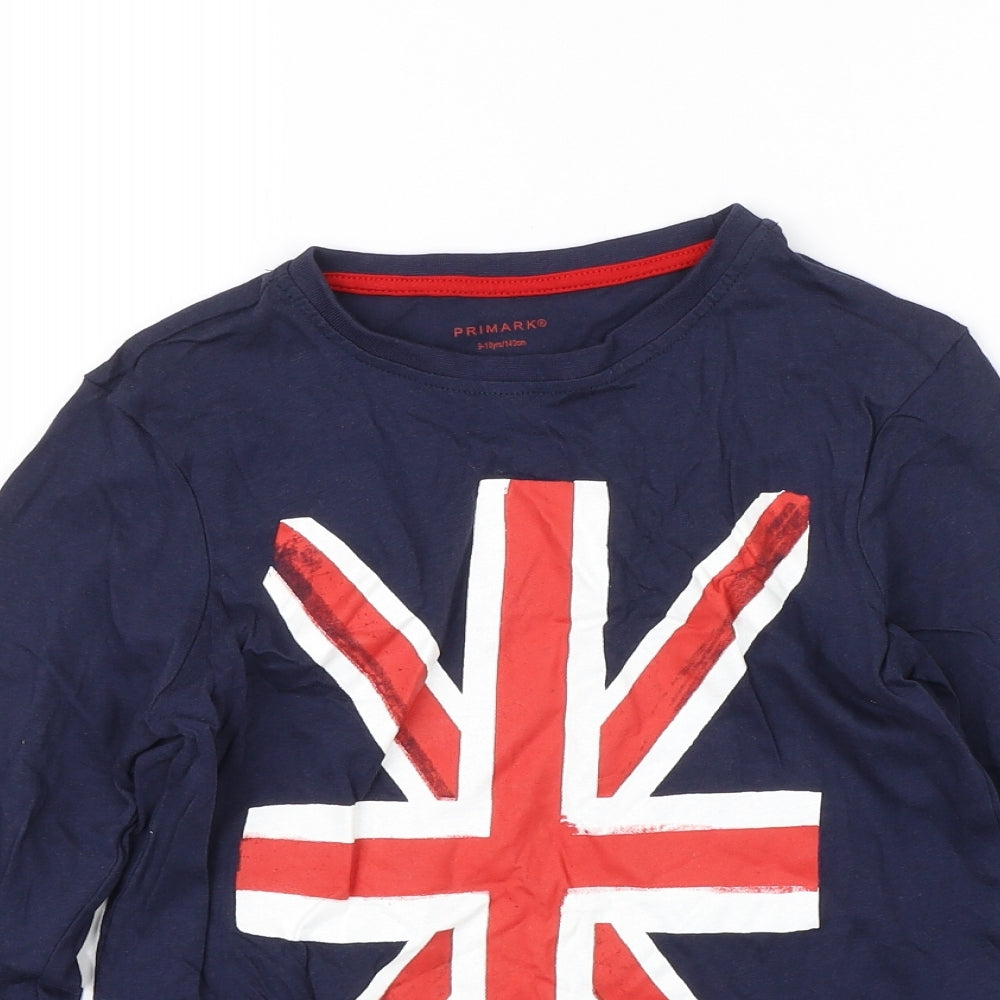 Primark Boys Blue   Basic T-Shirt Size 9-10 Years  - United Kingdom