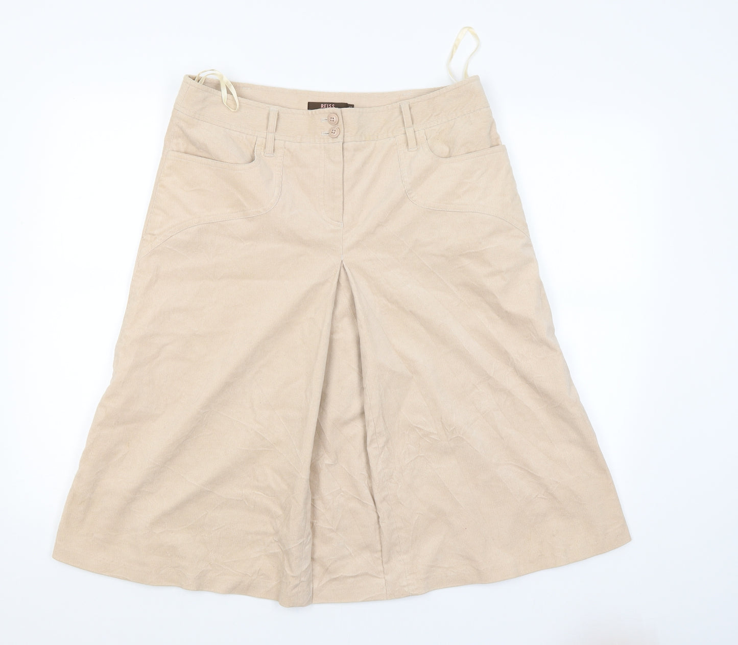 Reiss Womens Beige   Flare Skirt Size 12