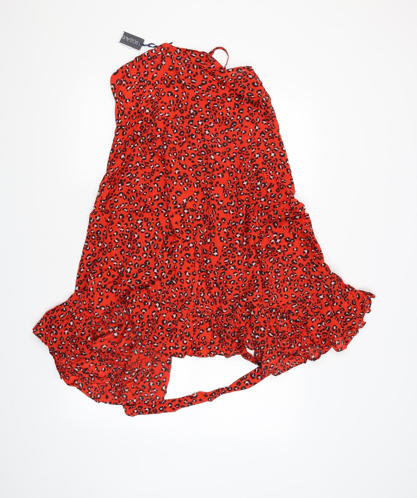 figleaves Womens Red Animal Print  A-Line  Size 18