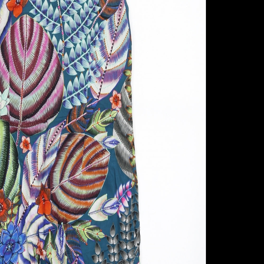 Warehouse Womens Multicoloured Floral  Tank Dress  Size 10