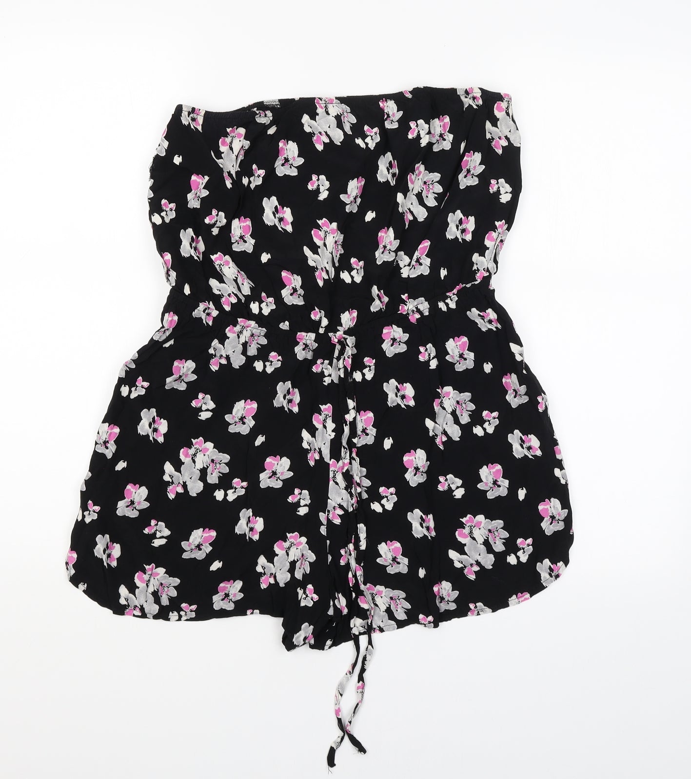 F&F Womens Black Floral  A-Line  Size 12