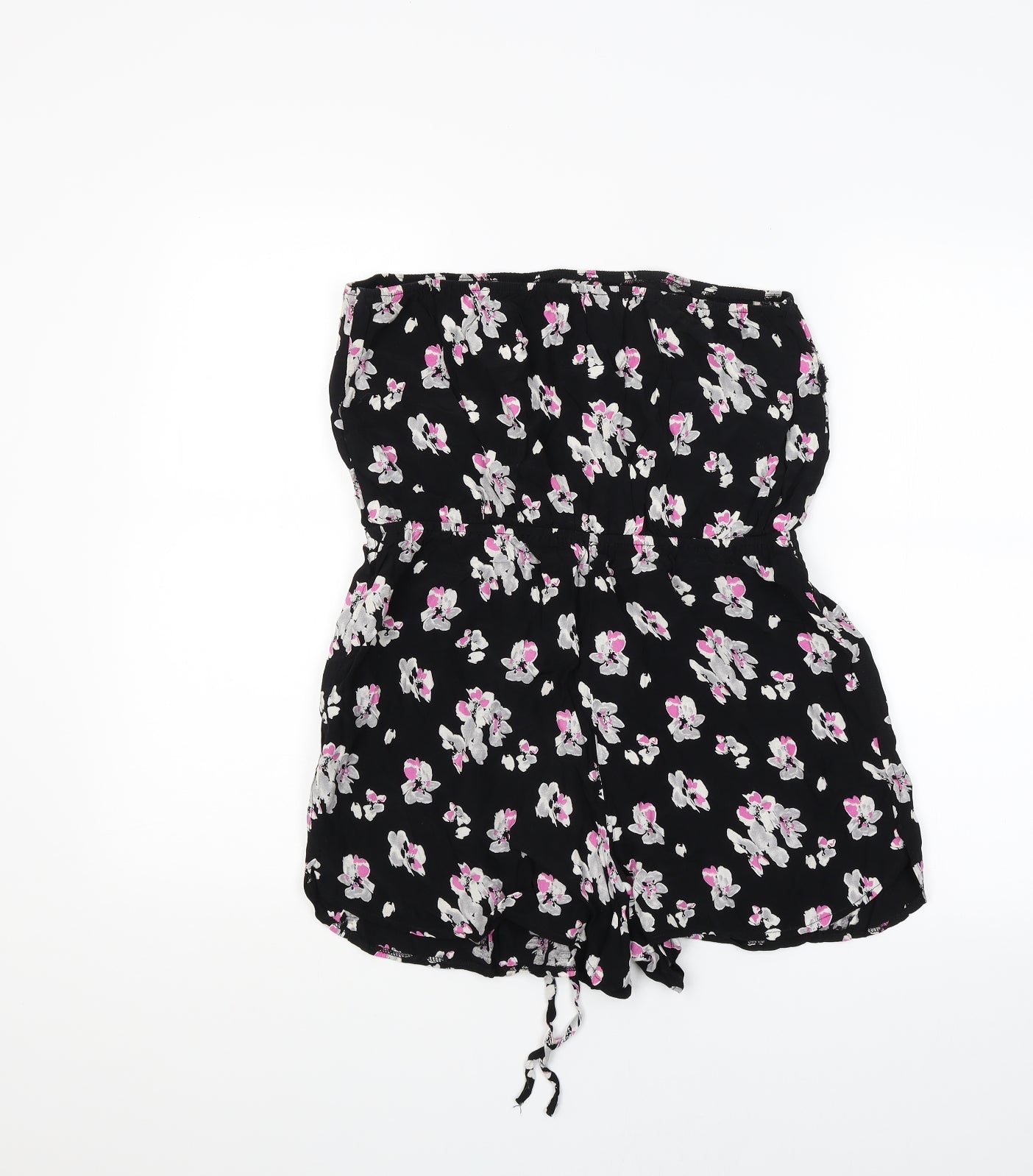 F&F Womens Black Floral  A-Line  Size 12