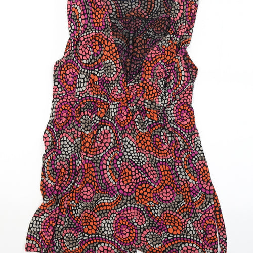 French Connection Womens Multicoloured Patchwork  T-Shirt Dress  Size S