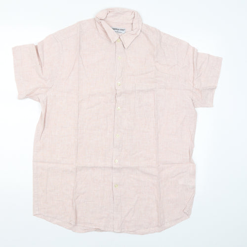 Cedar Wood State Mens Pink    Button-Up Size L