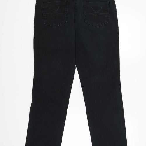 M&S Womens Black   Capri Trousers Size 12 L27 in
