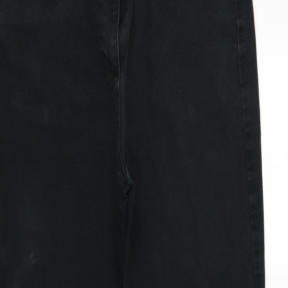 M&S Womens Black   Capri Trousers Size 12 L27 in