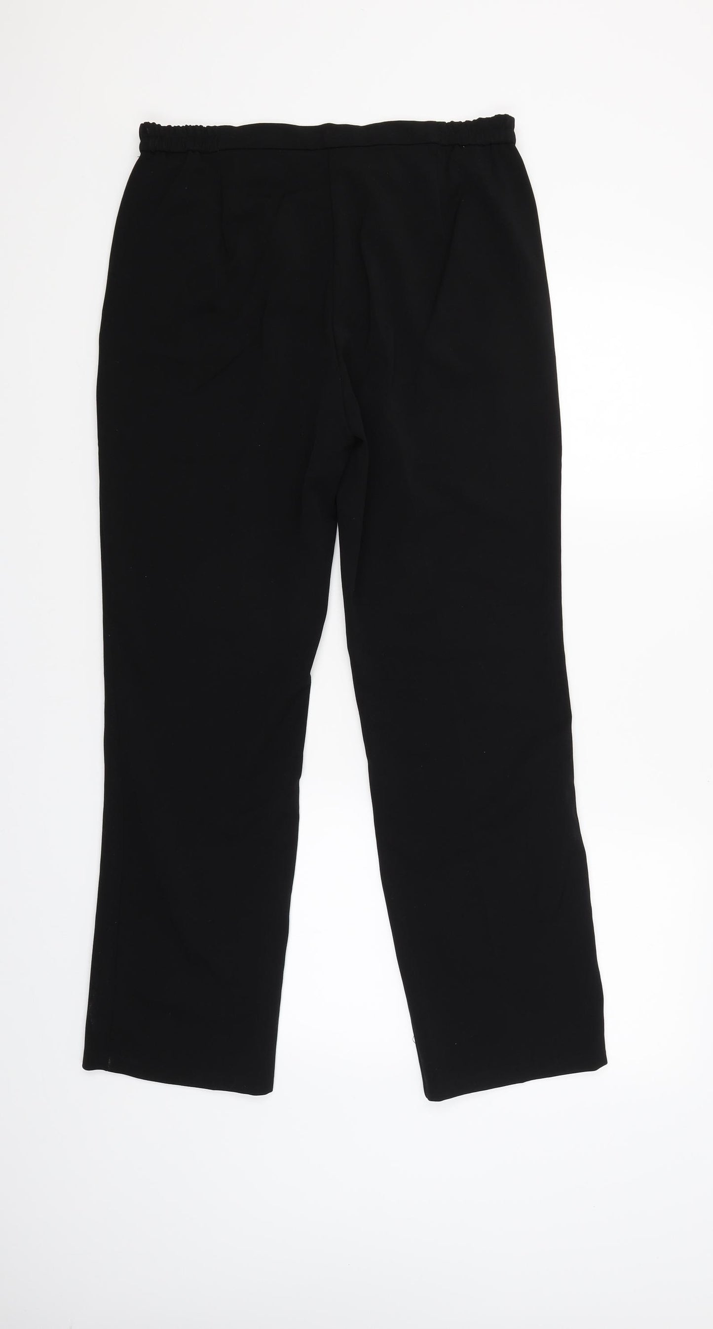 M&S Womens Black   Trousers  Size 12 L28 in