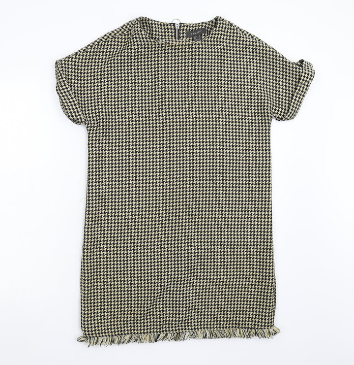 Primark Womens Brown Houndstooth  Shift  Size 10