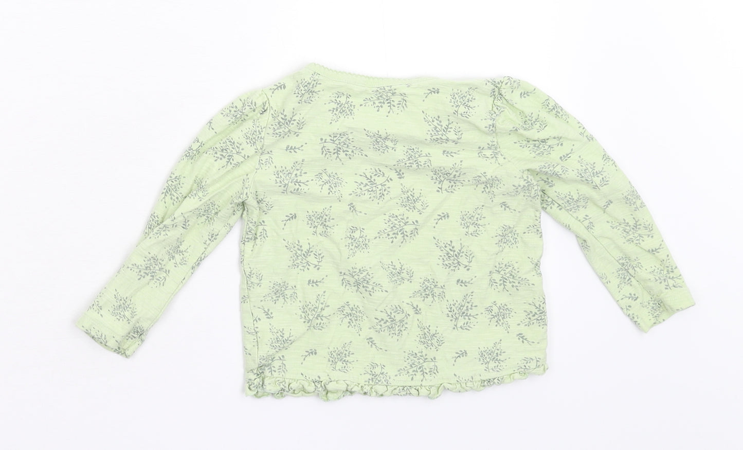 George Baby Green Floral  Basic T-Shirt Size 18-24 Months
