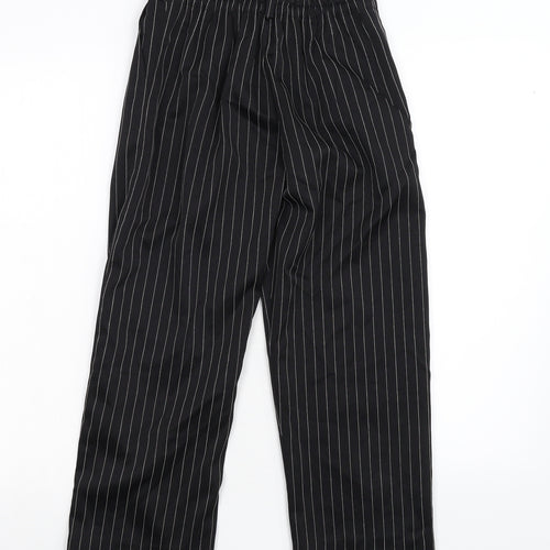 Preworn Boys Black Striped  Dress Pants Trousers Size 7 Years