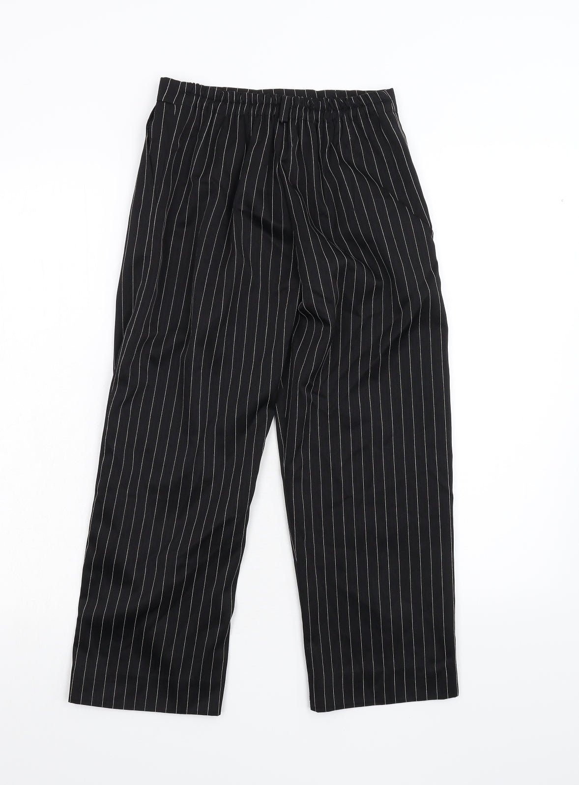 Preworn Boys Black Striped  Dress Pants Trousers Size 7 Years