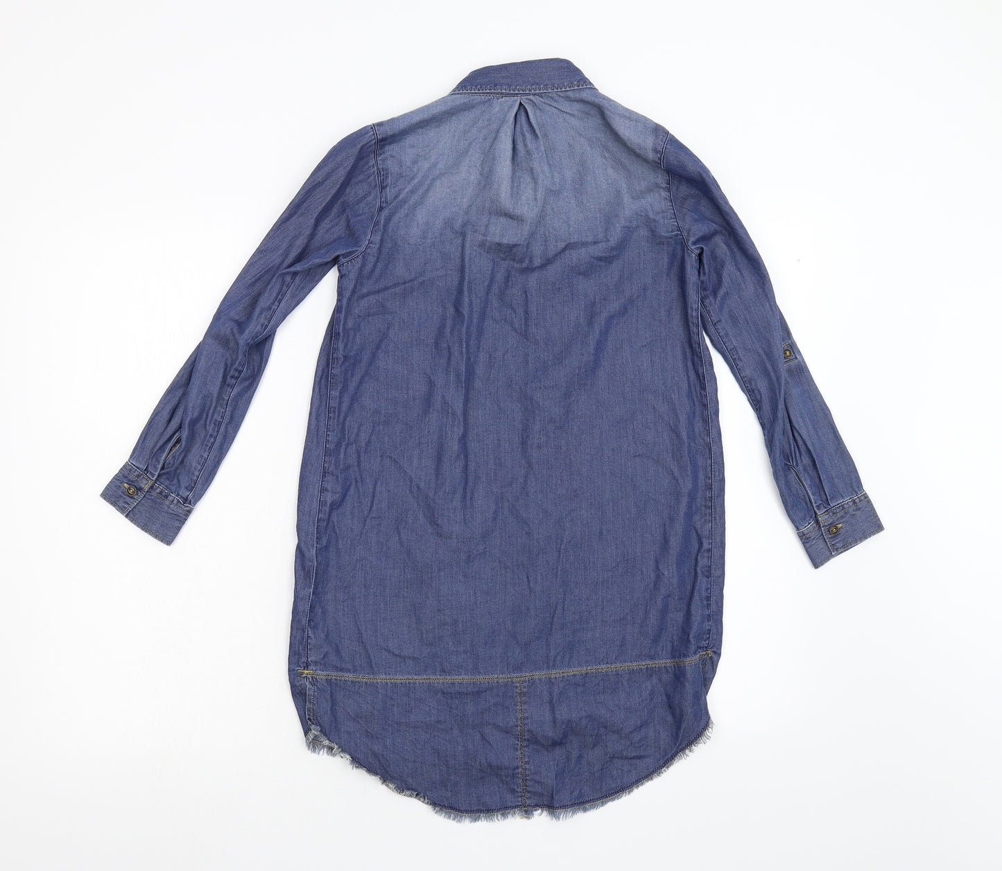 NEXT Girls Blue  Denim Basic Button-Up Size 9 Years