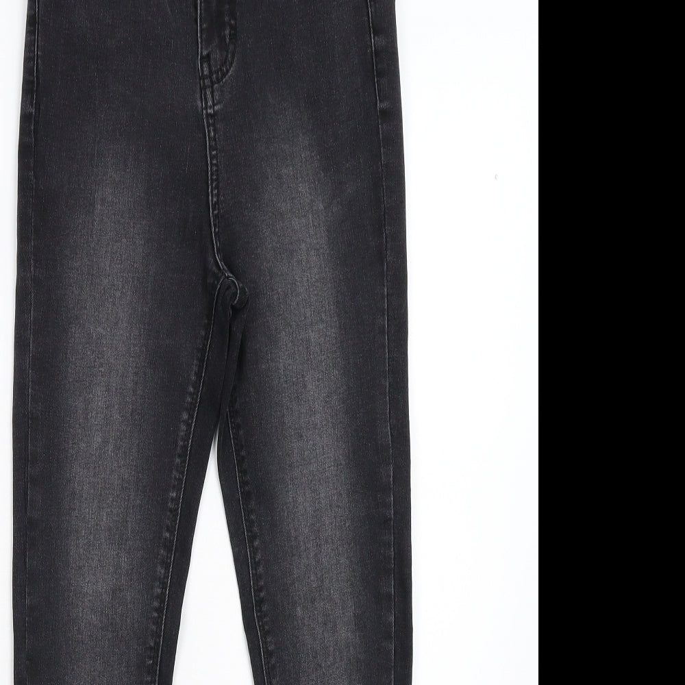 Primark Womens Black  Denim Skinny Jeans Size 8 L25 in