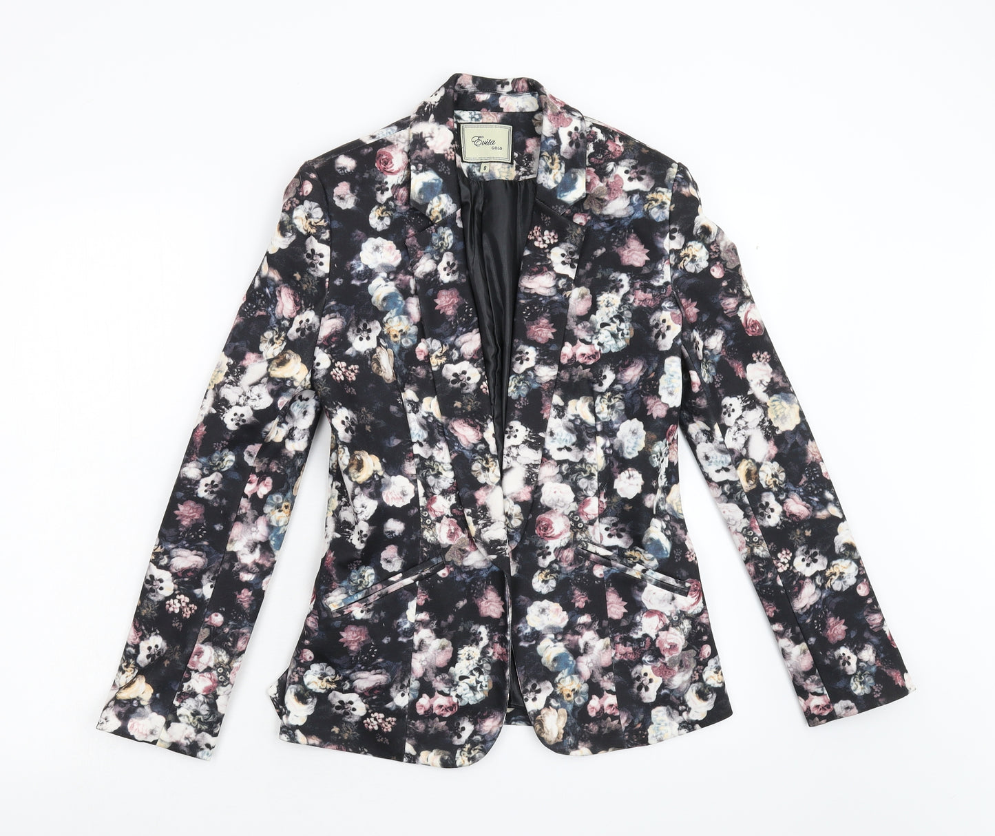 Evita Gold Womens Multicoloured Floral  Jacket  Size 8