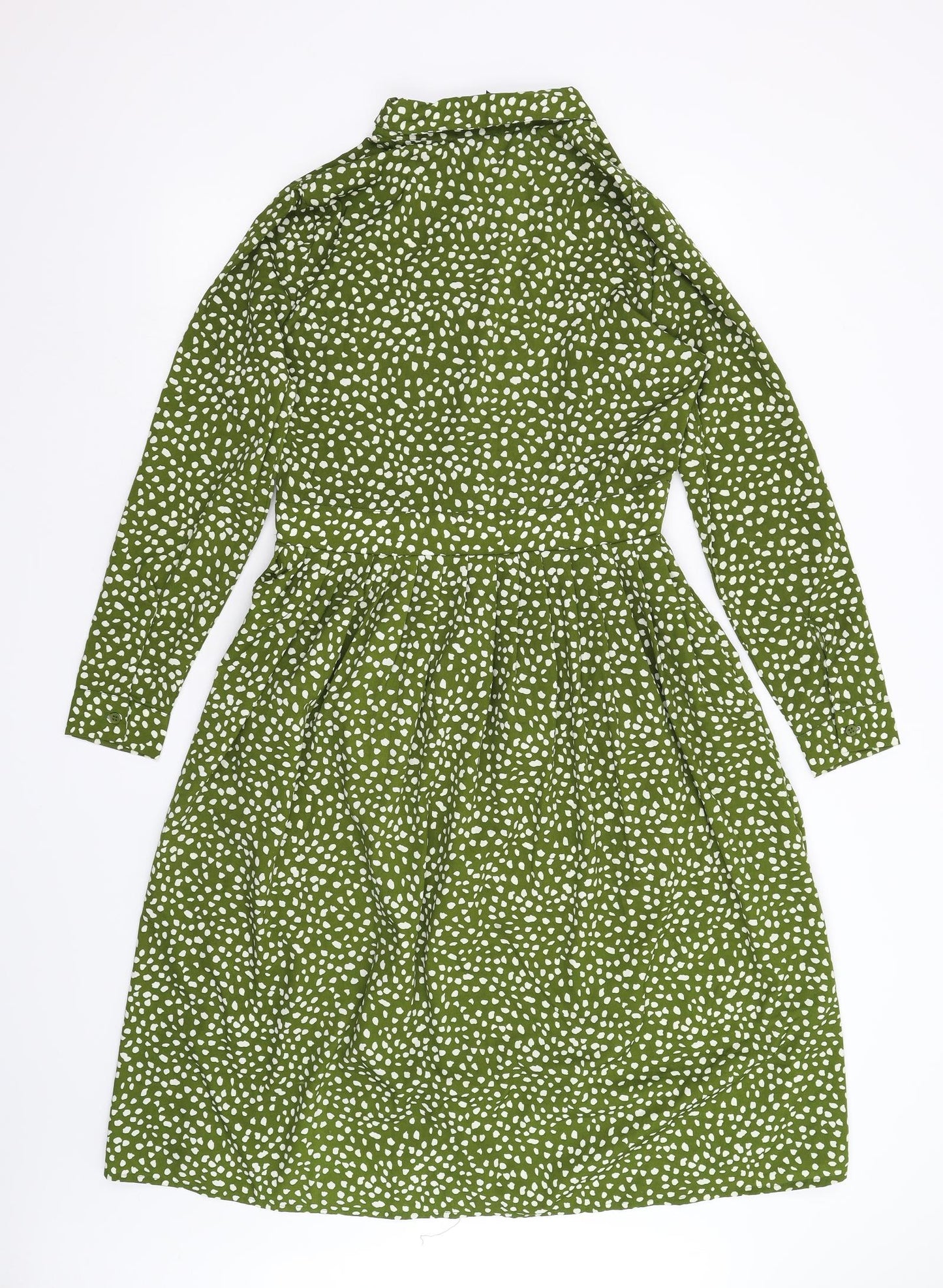 Influence Womens Green Animal Print  Fit & Flare  Size 12