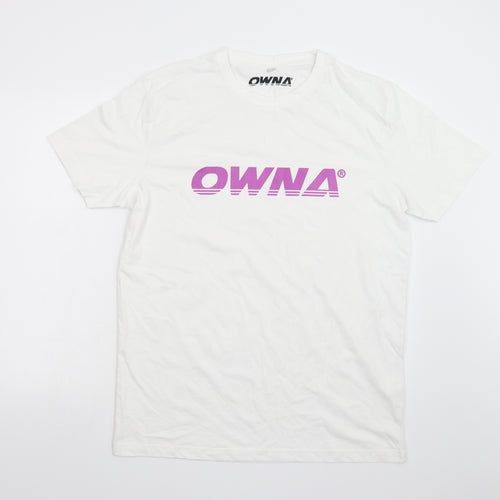 OWNA Mens White    T-Shirt Size XL