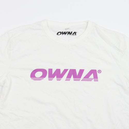 OWNA Mens White    T-Shirt Size XL
