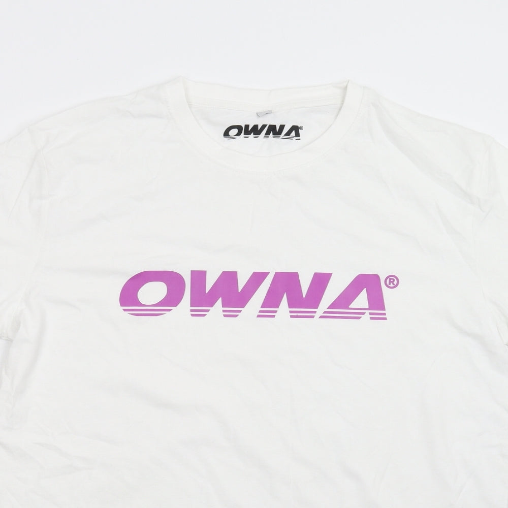 OWNA Mens White    T-Shirt Size XL