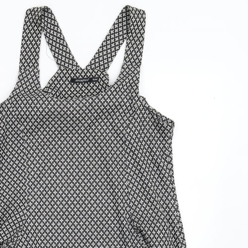 Primark Womens Grey Geometric  Pinafore/Dungaree Dress  Size 16