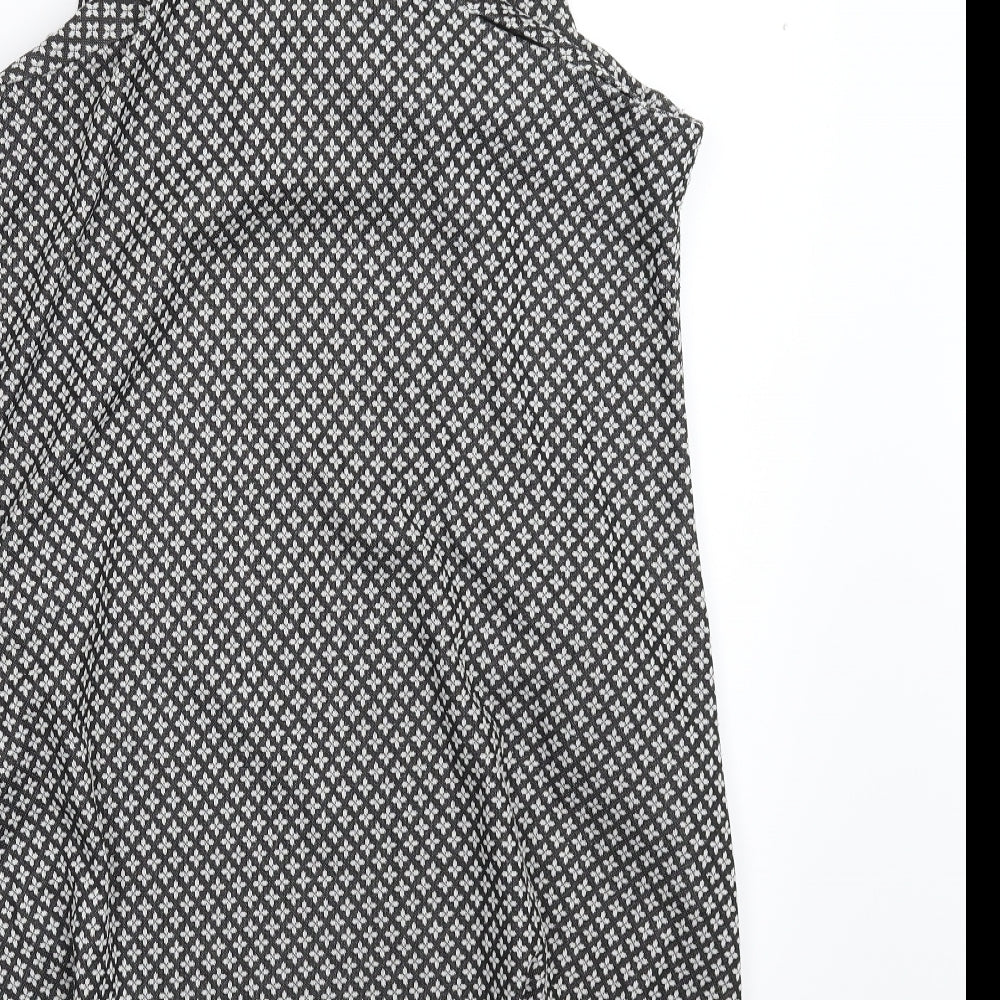 Primark Womens Grey Geometric  Pinafore/Dungaree Dress  Size 16