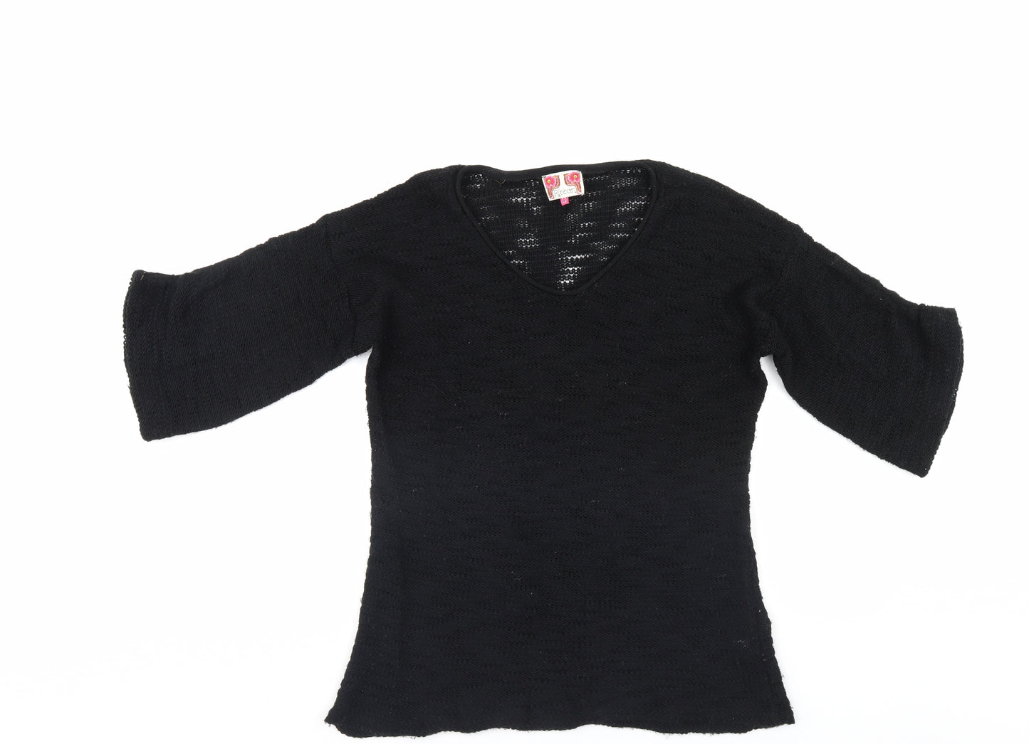 Ribbon Womens Black   Pullover Jumper Size 12