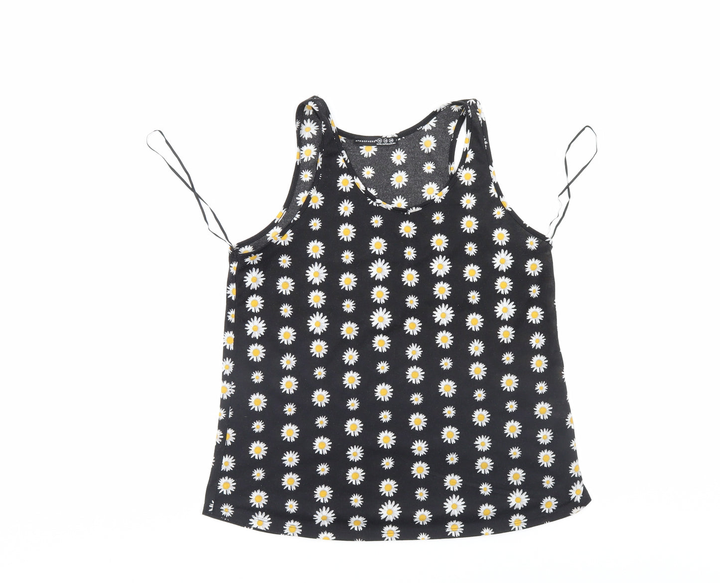 Atmosphere Womens Black Floral  Basic Blouse Size 12