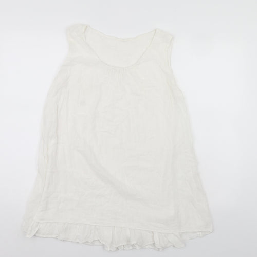 Preworn Womens White   Tunic Blouse Size M