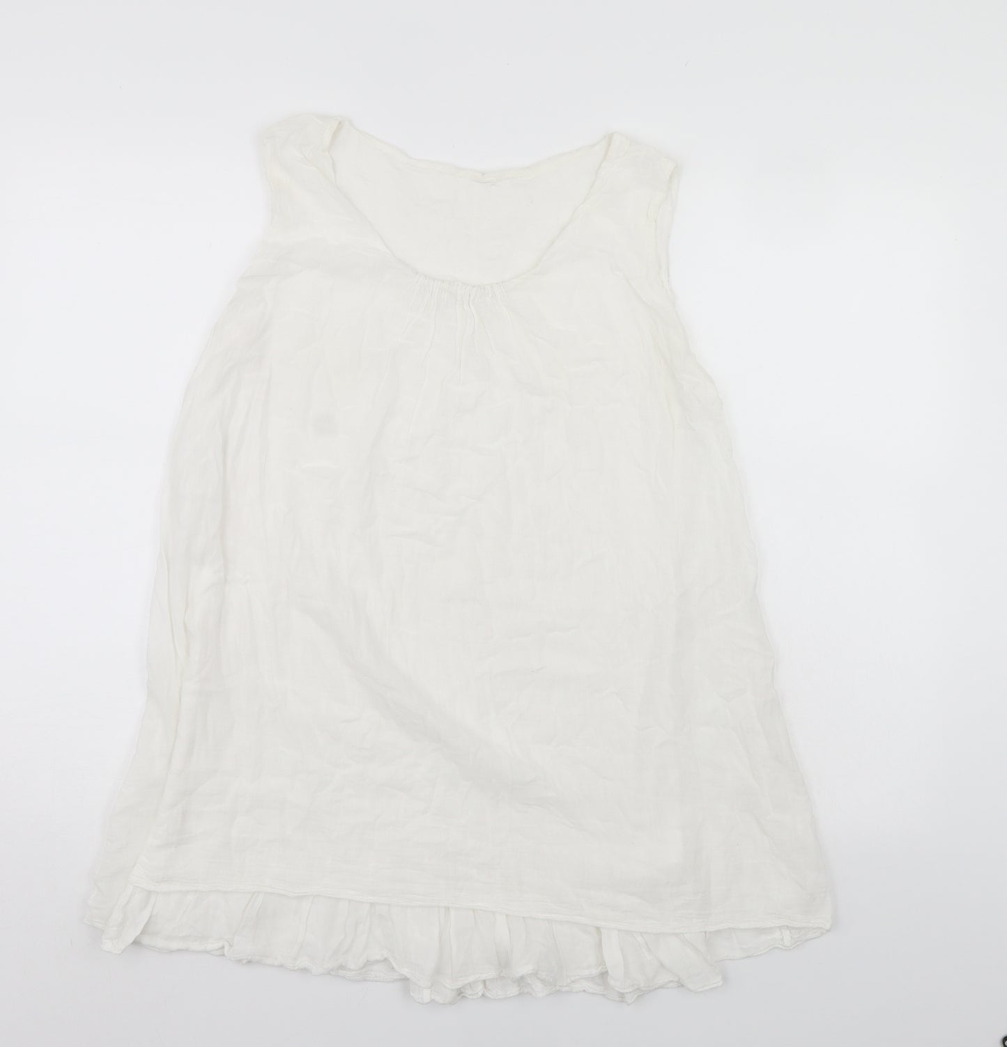 Preworn Womens White   Tunic Blouse Size M