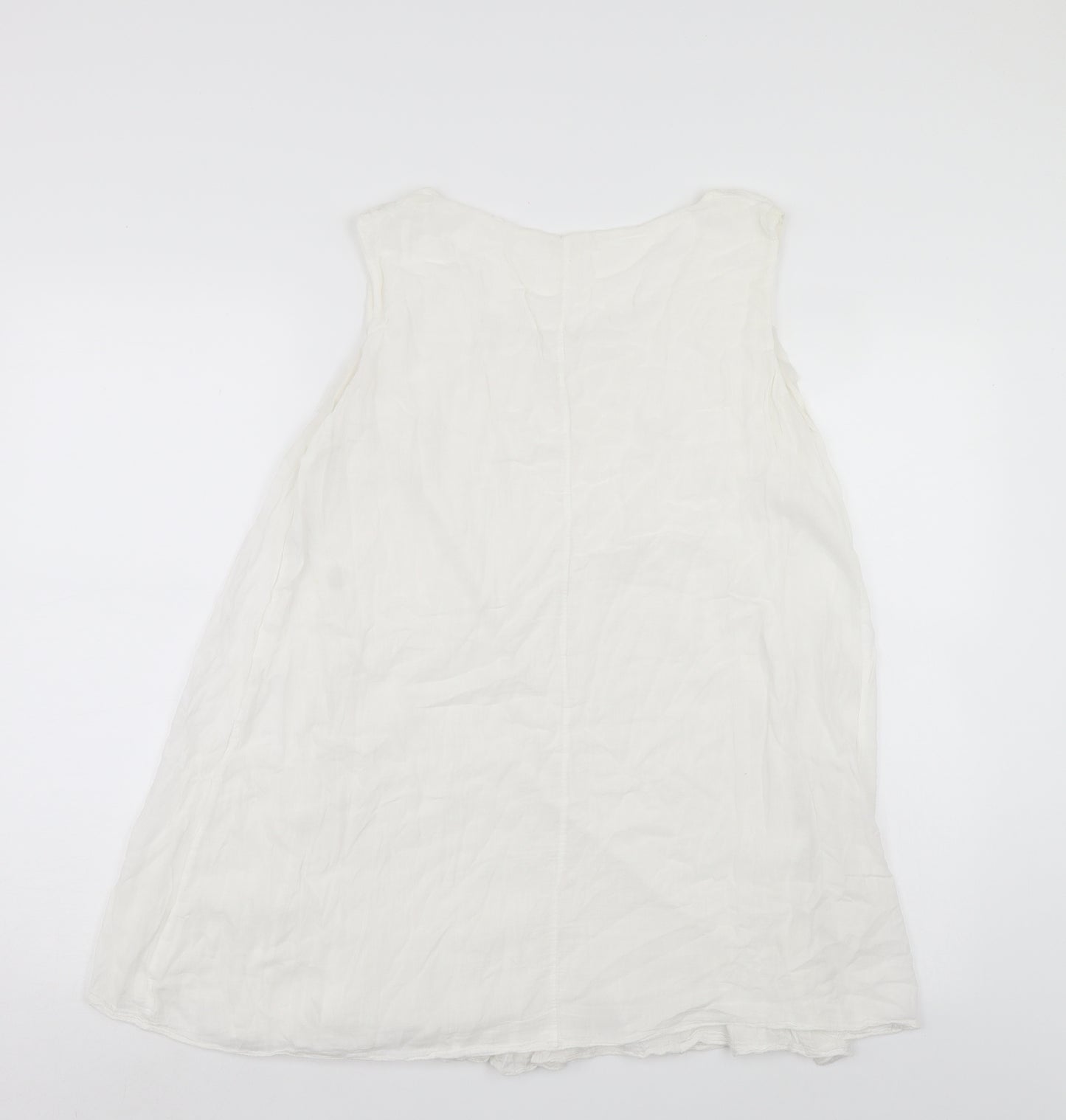 Preworn Womens White   Tunic Blouse Size M